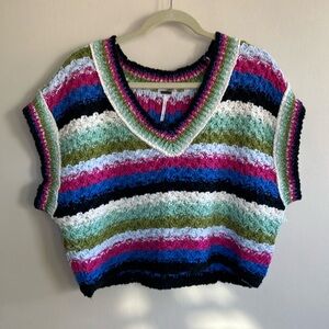 NWOT Free People Crop Sweater Vest